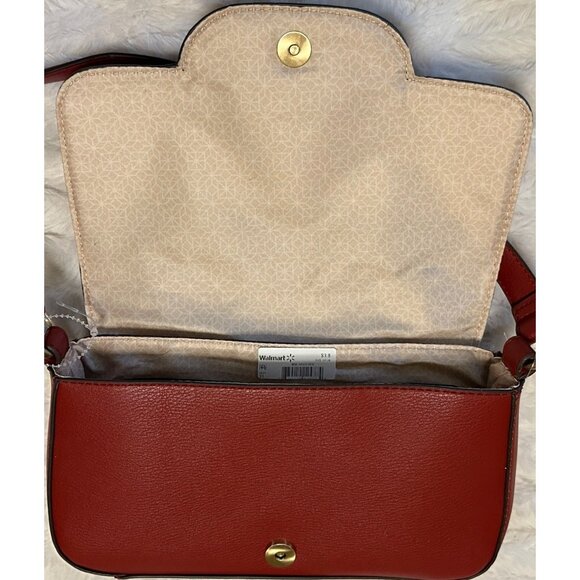 Women's Wal-Mart Stores Red MIA Shoulder Bag w/Snap Button One Size (NEW-Other) - Picture 5 of 15
